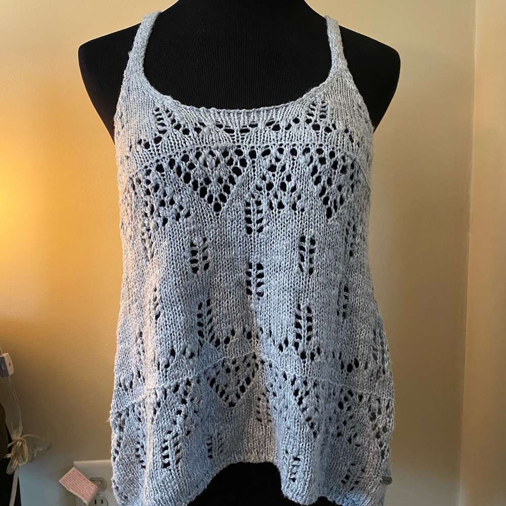 Grey Hollister Sweater Tank Top - Picture 2 of 7